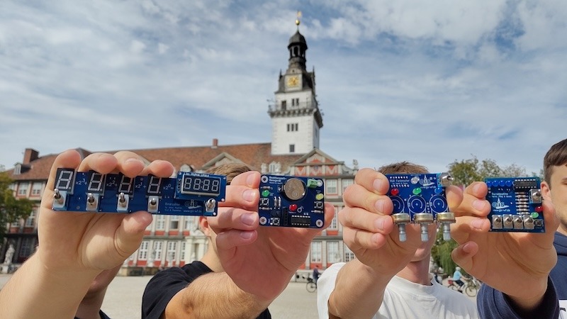 Eigene Platinen und interaktive Exponate: 1.000 Euro Preisgeld für das Seminarfach Technische Informatik am GiS